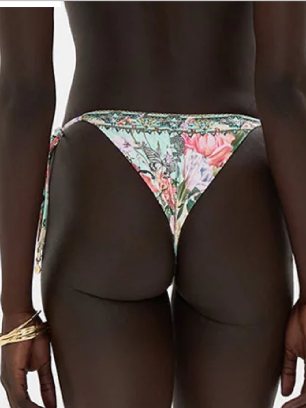 New Camilla Per Roman Side Tie Skimpy Bikini Pant Size Small Crystal - Picture 5 of 13